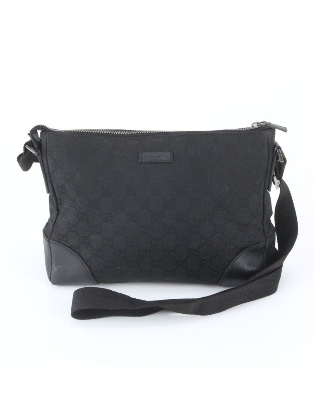 Gucci GG Canvas Leather Shoulder Bag Crossbody Messenger